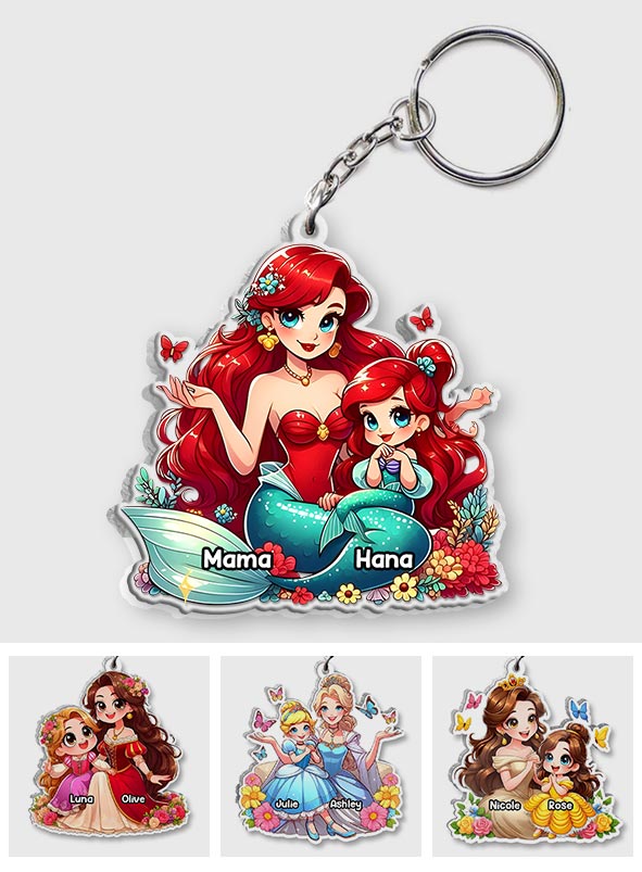 Chicano Royal Mother & Daughter - Personalized Mouse Keychain