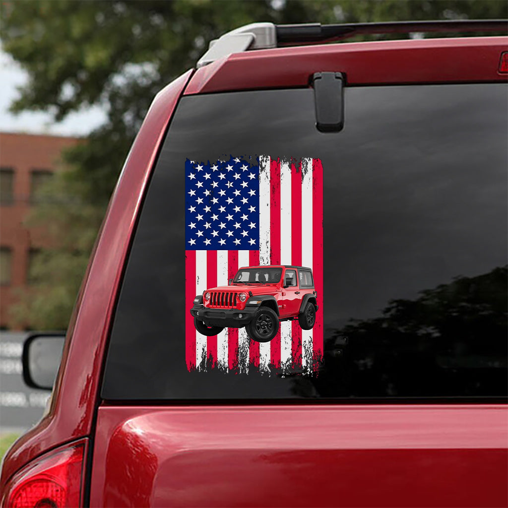 Car Flag - Personalized Car Decal Die Cut