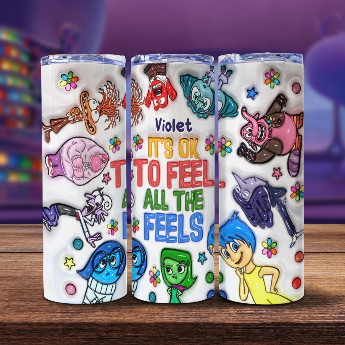 It's Ok To Feel All The Feels - Personalized Skinny Tumbler