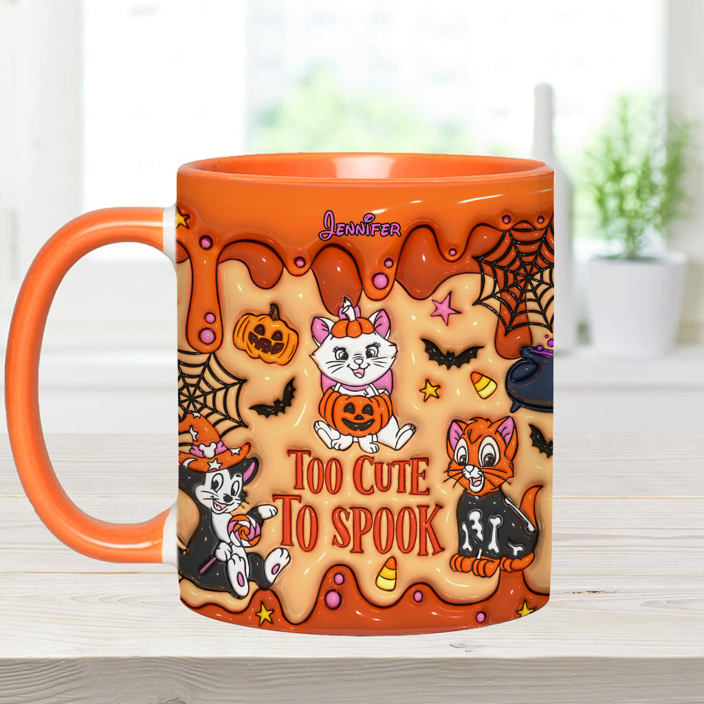 Cataholic Too Cute Too Spook - Personalized Mouse Accent Mug
