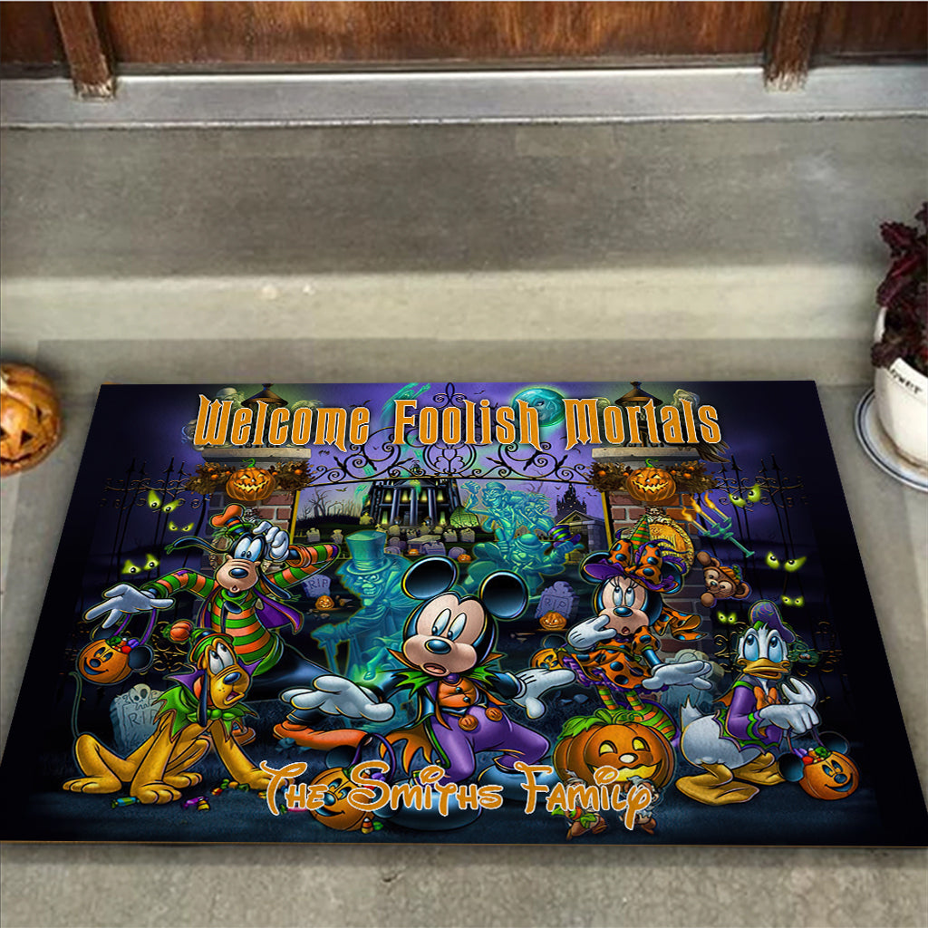Welcome Foolish Mortals - Personalized Mouse Doormat