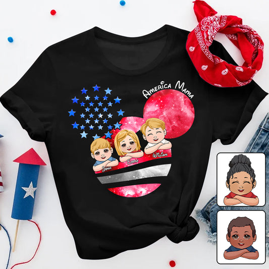Magical America Mama - Personalized Mother T-shirt And Hoodie