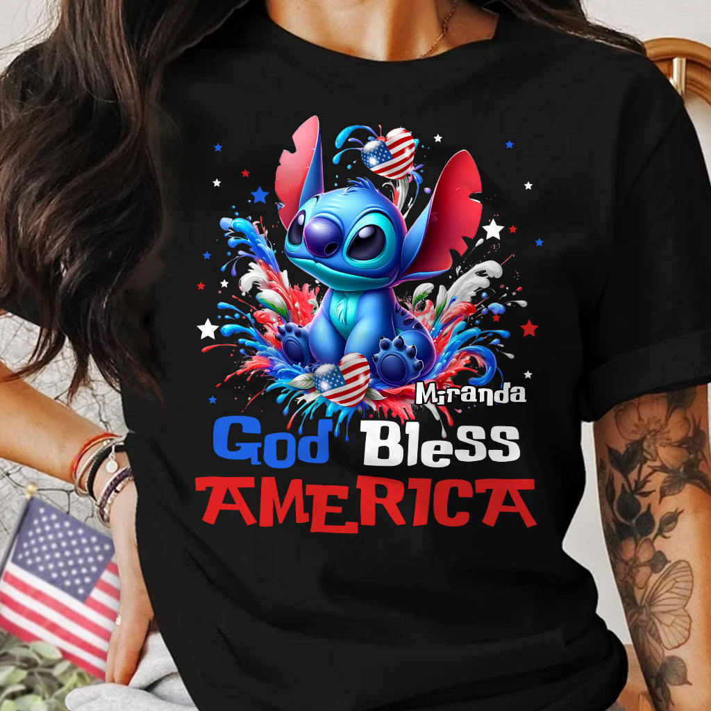 God Bless America - Personalized Ohana T-shirt And Hoodie
