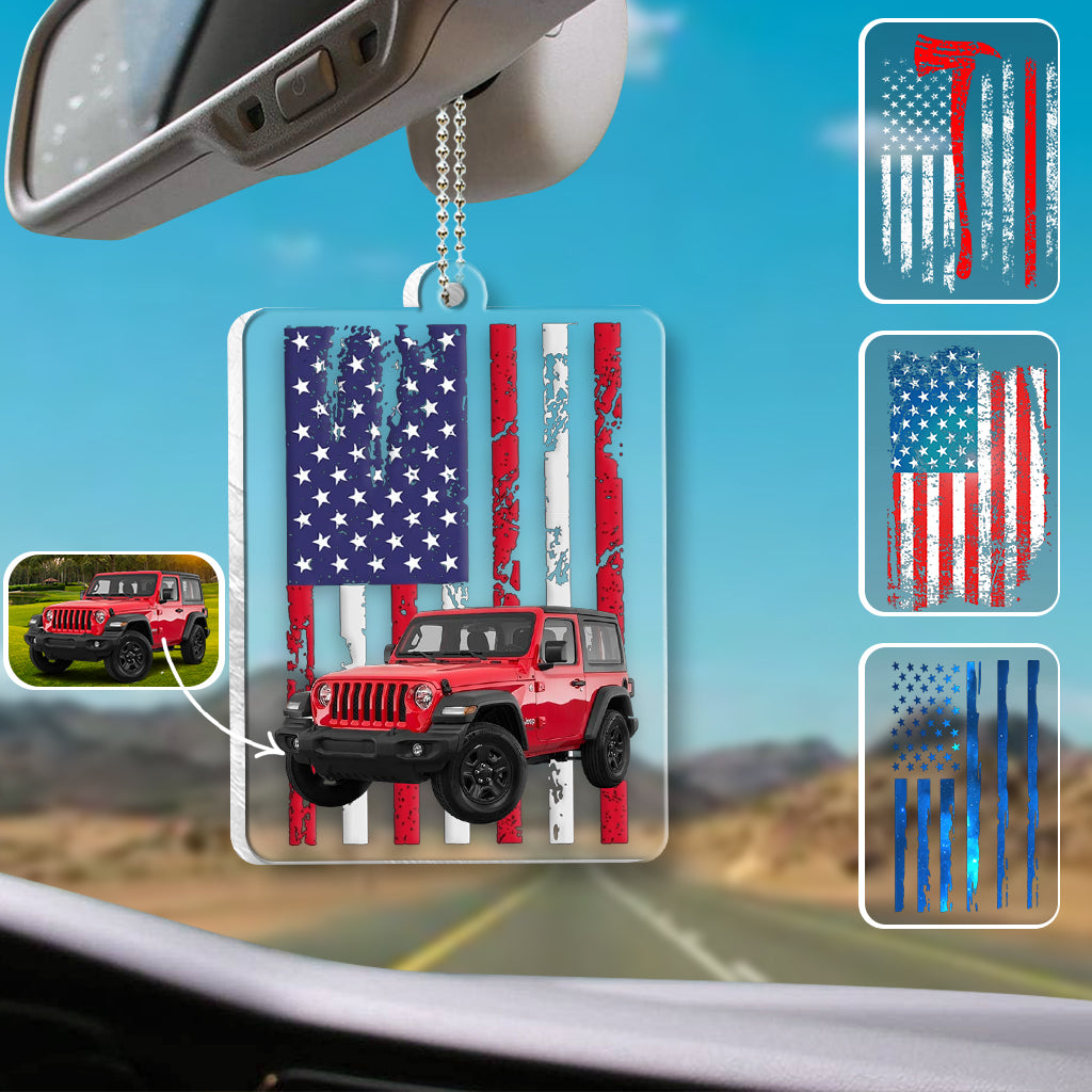 Car Flag - Personalized Car Transparent Car Ornament