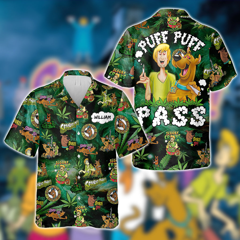 Puff Puff Pass - Personalized Weed Hawaiian Shirt