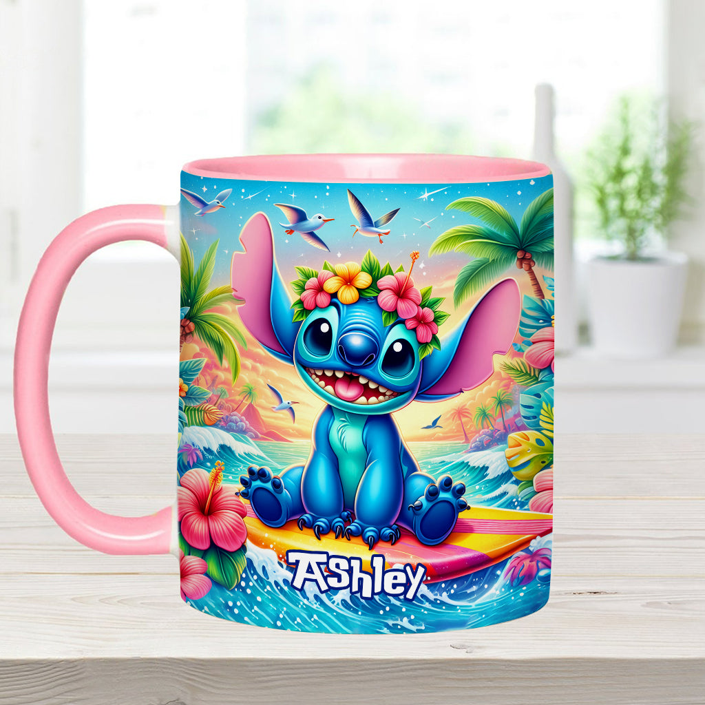 Blue Summer Hawaii - Personalized Ohana Accent Mug