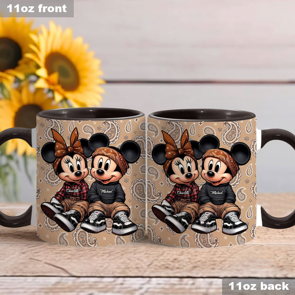 Chicano Mouse Couple - Personalized Mouse Accent Mug
