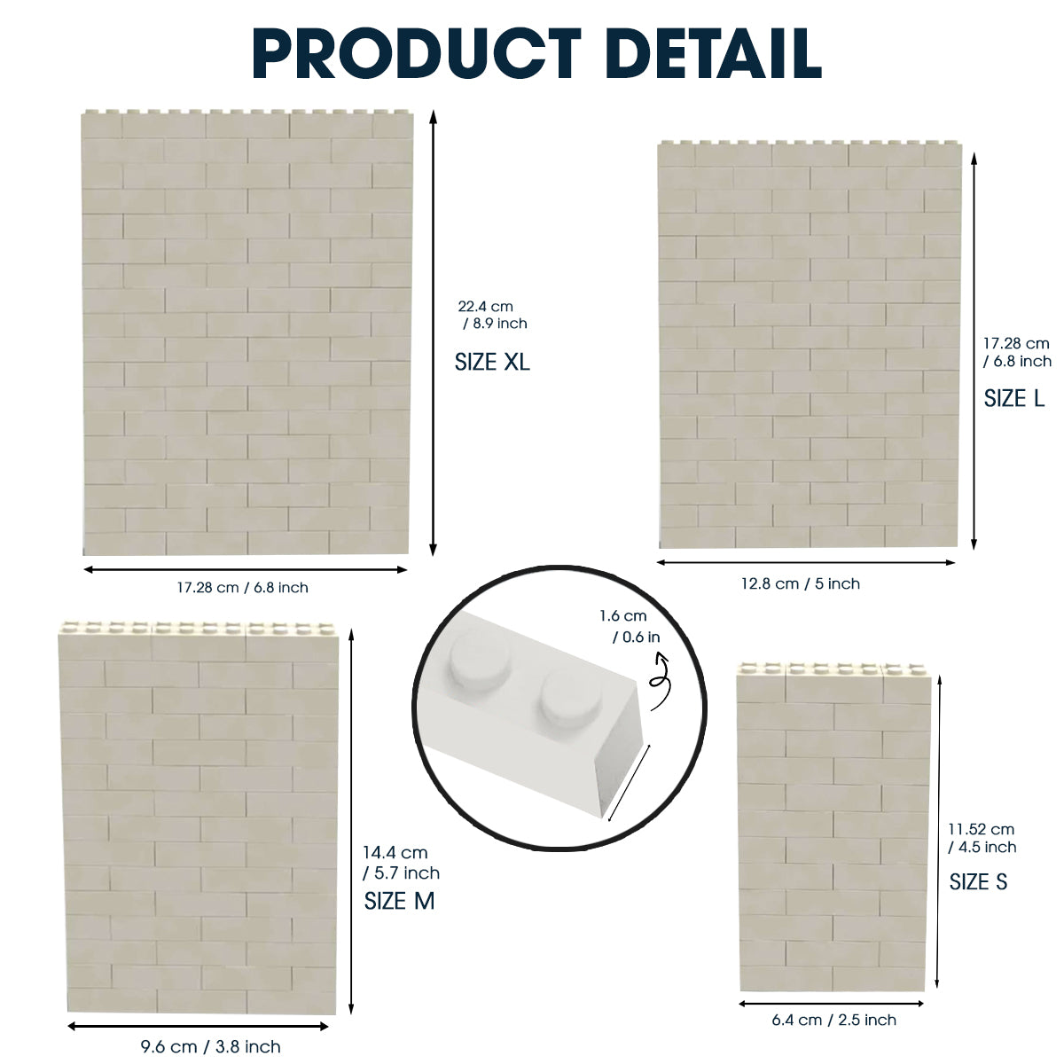 Dadalorian Best Dad Ever - Personalized The Force One-sided Vertical Rectangle Building Brick Blocks