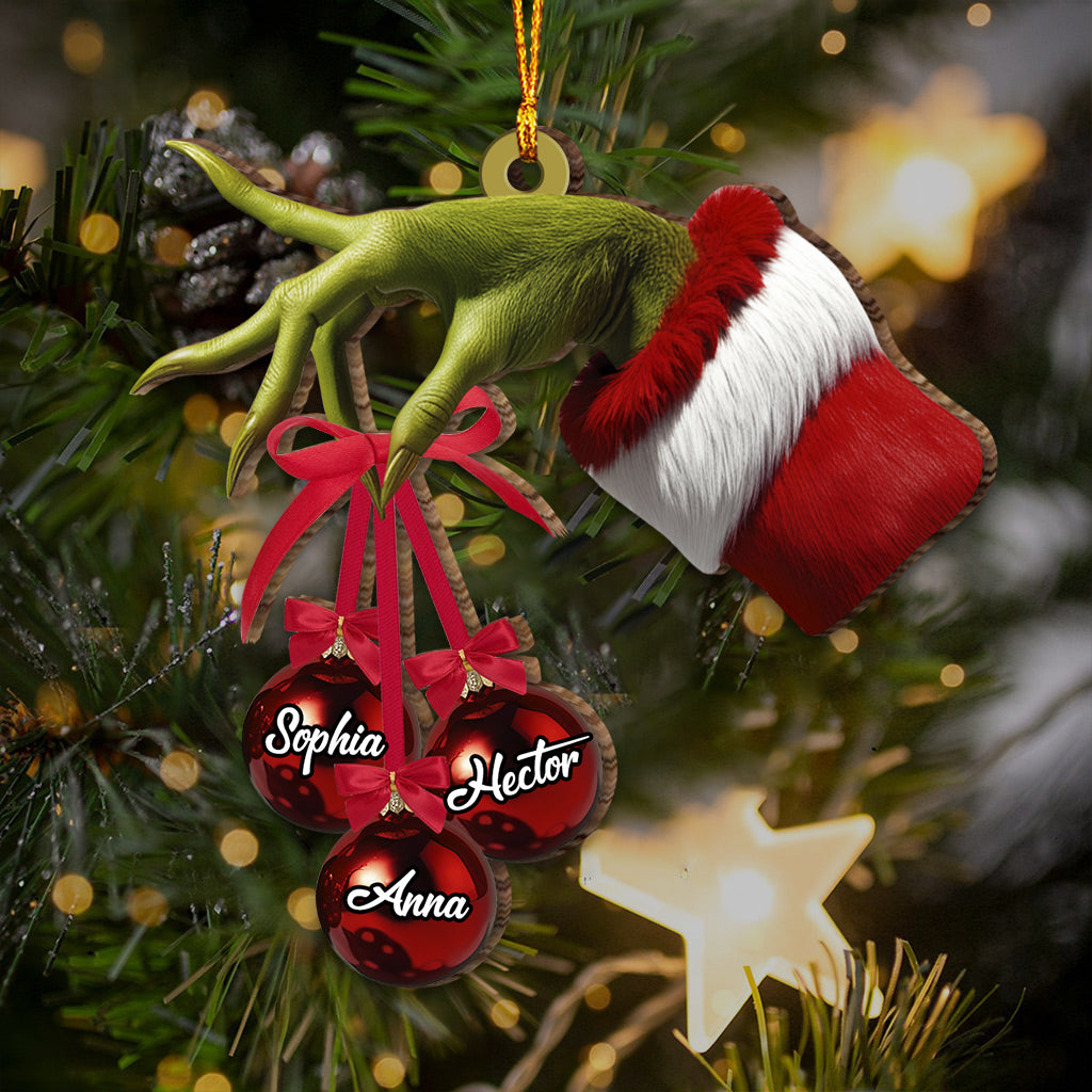 Merry Grinchmas - Personalized Family Ornament