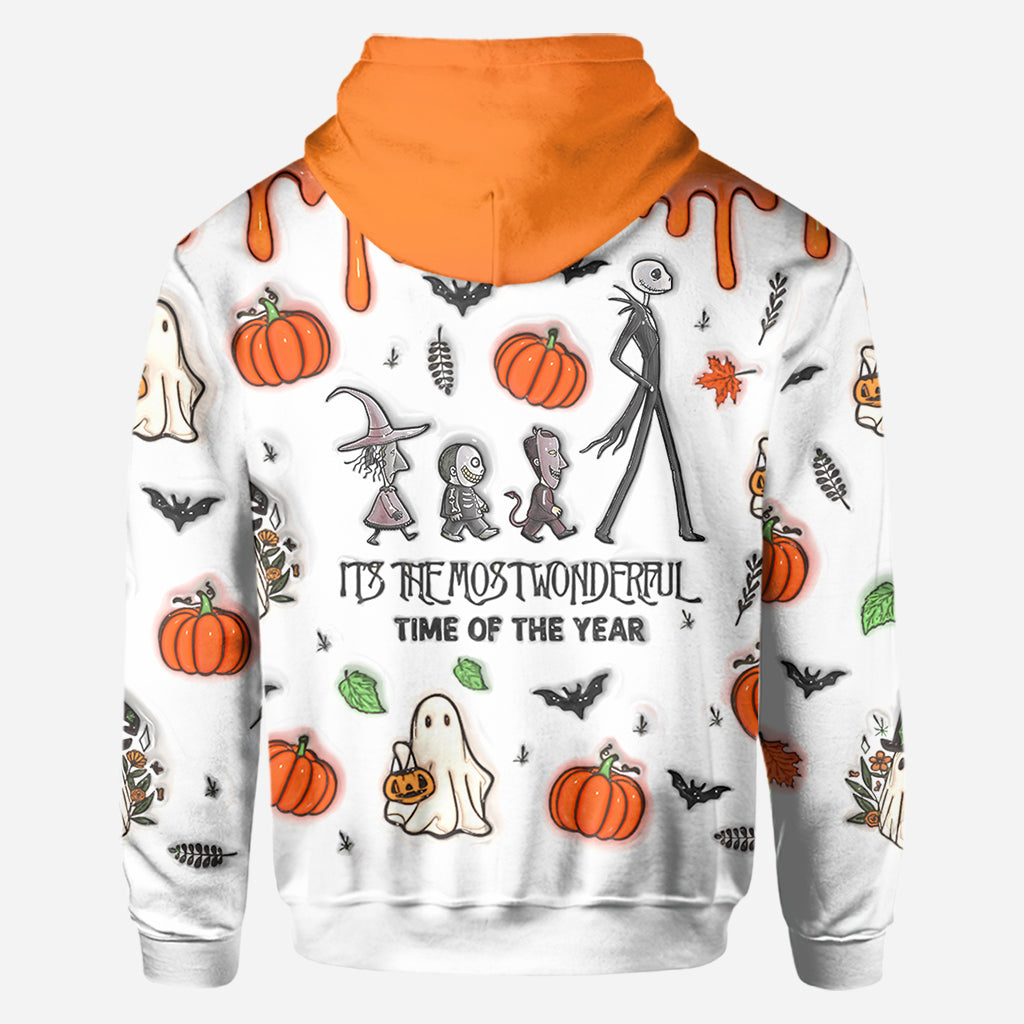 It's The Most Beautiful Time Autumn Skeleton - Personalized Nightmare All Over Shirt