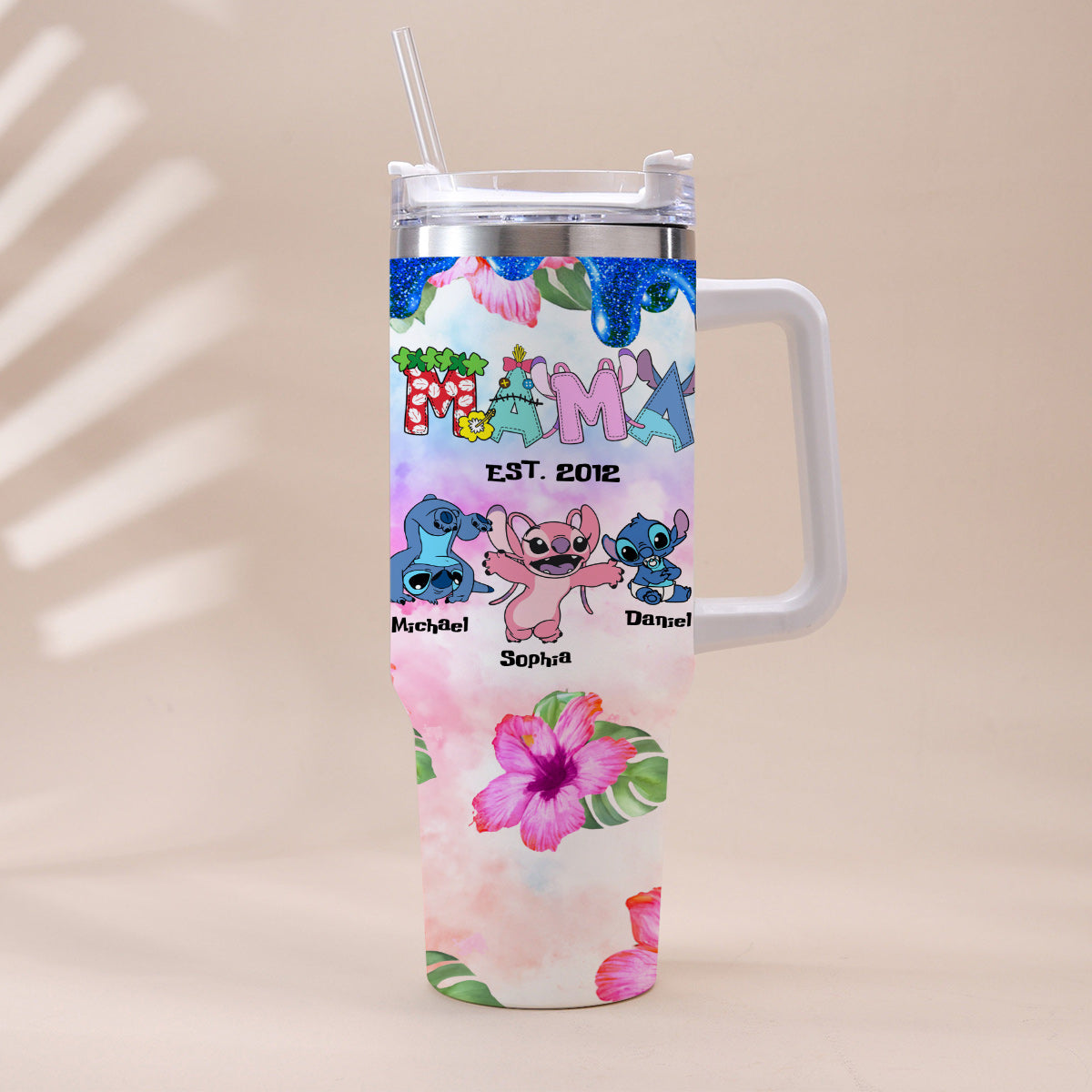 Ohana - Personalized Ohana Tumbler With Handle