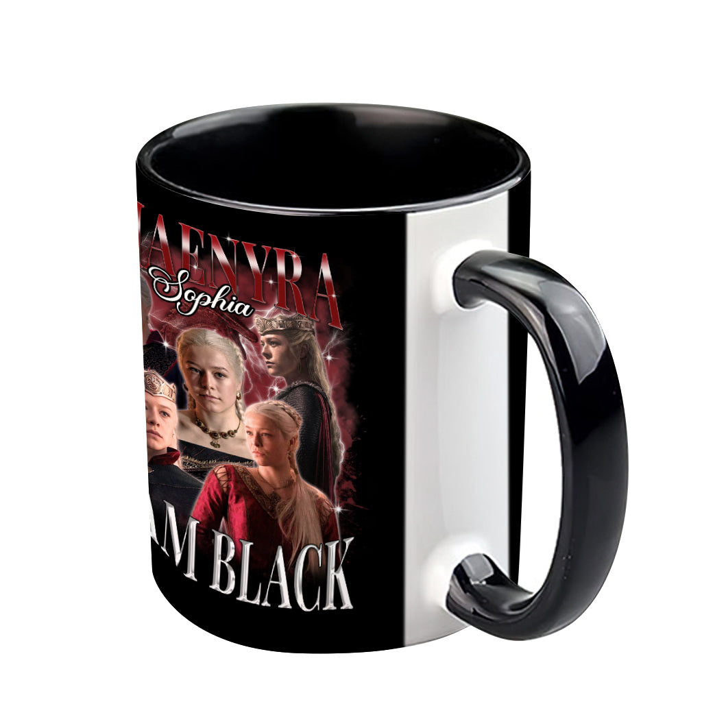 Team Black - Personalized Thrones Game Accent Mug