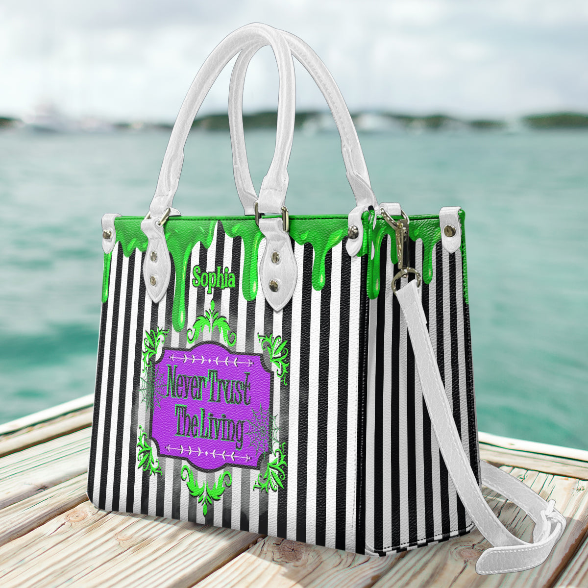 Never Trust The Living - Personalized Leather Handbag