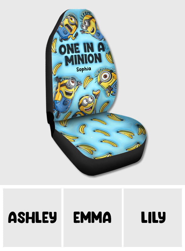 One In The Minion - Personalized Seat Covers