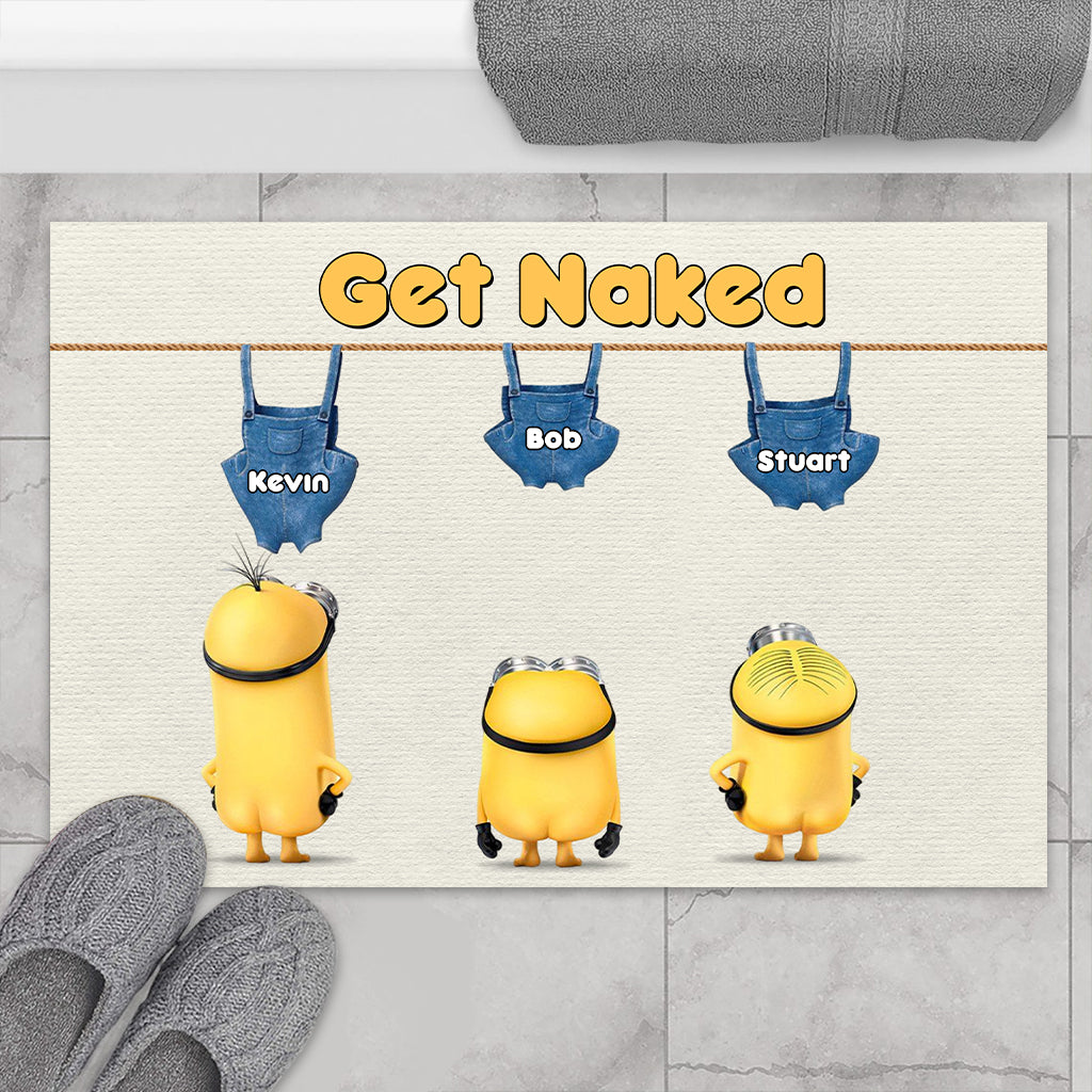 Get Naked - Personalized Doormat