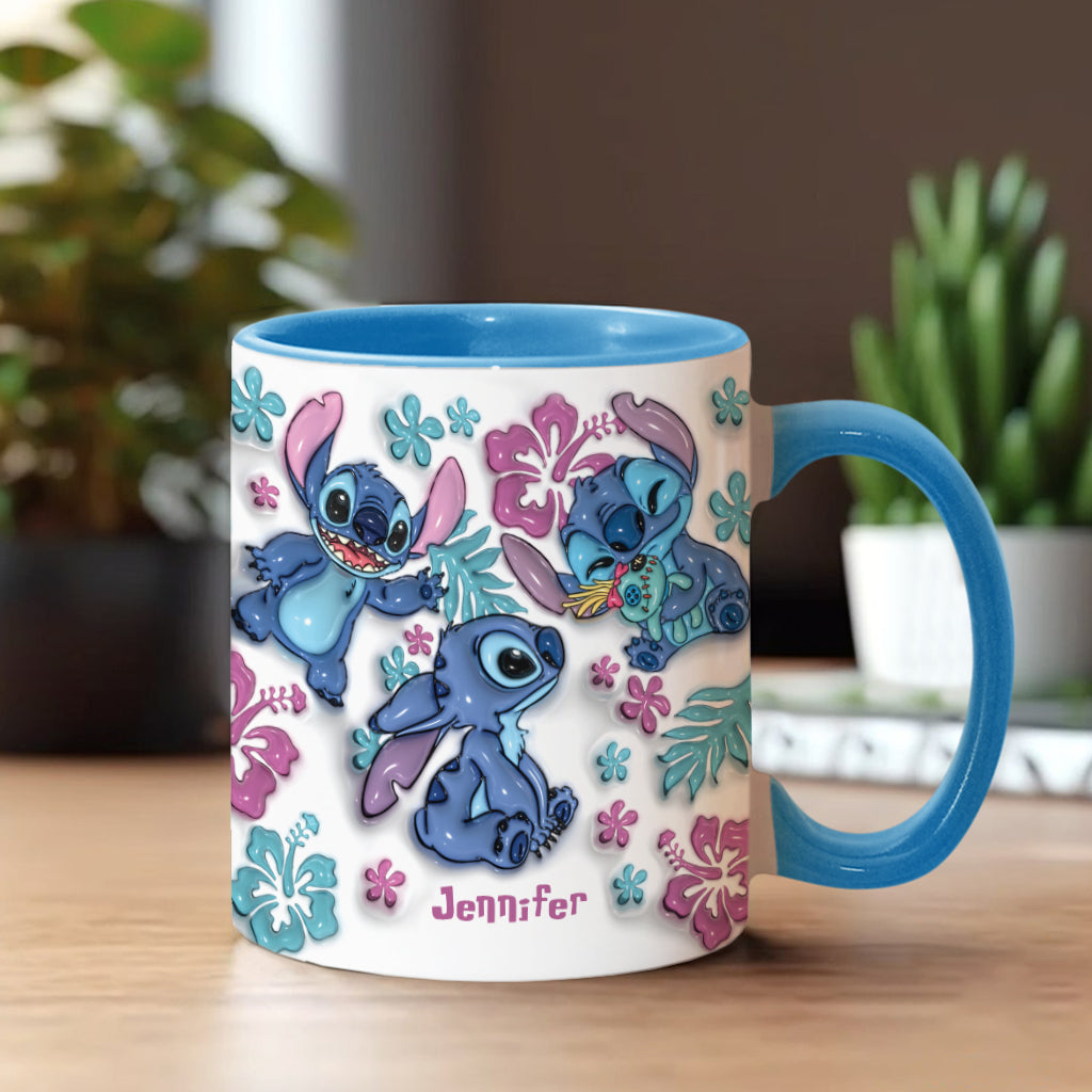 Blue Ohana - Personalized Ohana Accent Mug