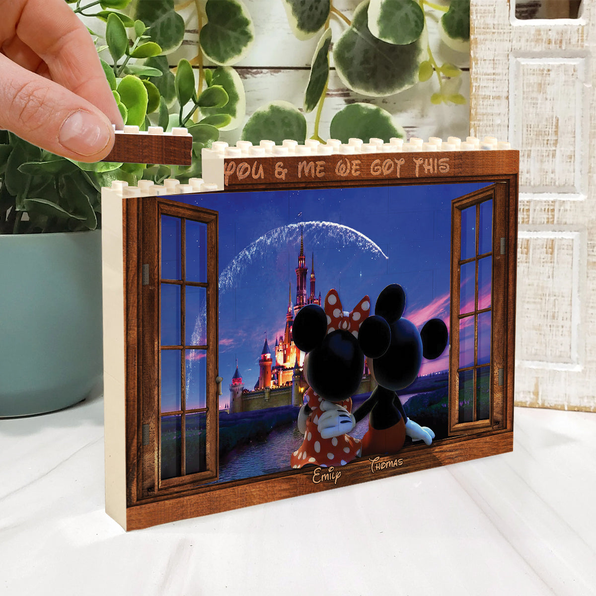 You And Me We Got This - Personalized Mouse One-sided Horizontal Rectangle Building Brick Blocks