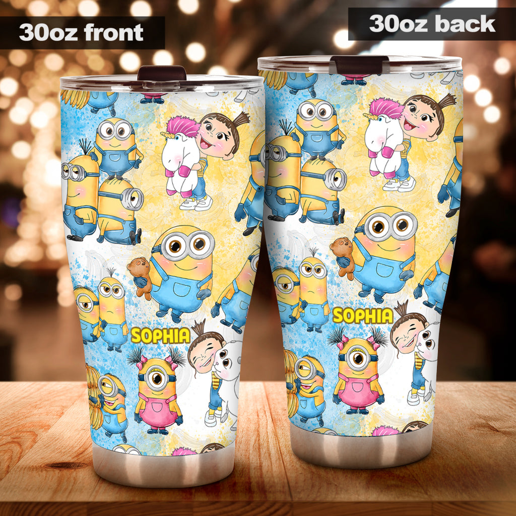 Happy Time Yellow Monster - Personalized Tumbler