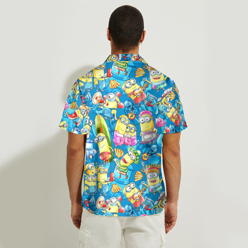 Having Fun Yellow Monster - Personalized Hawaiian Shirt