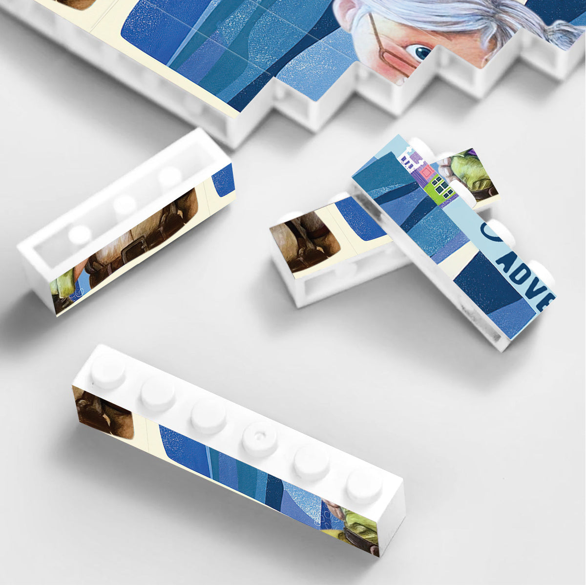 You're My Greatest Adventure - Personalized Mouse Vertical Rectangle Building Brick Blocks Printed On Both Sides