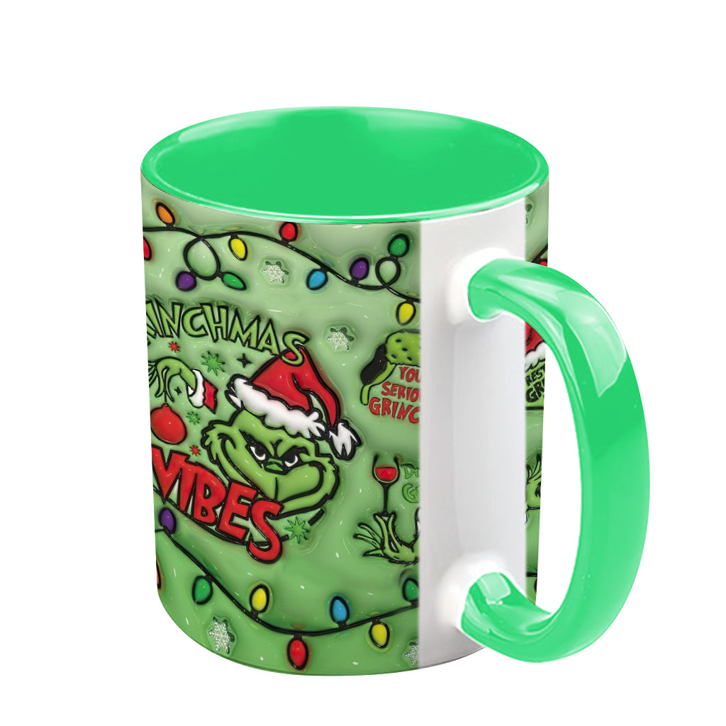 Grinchmas Vibes - Personalized Stole Christmas Accent Mug