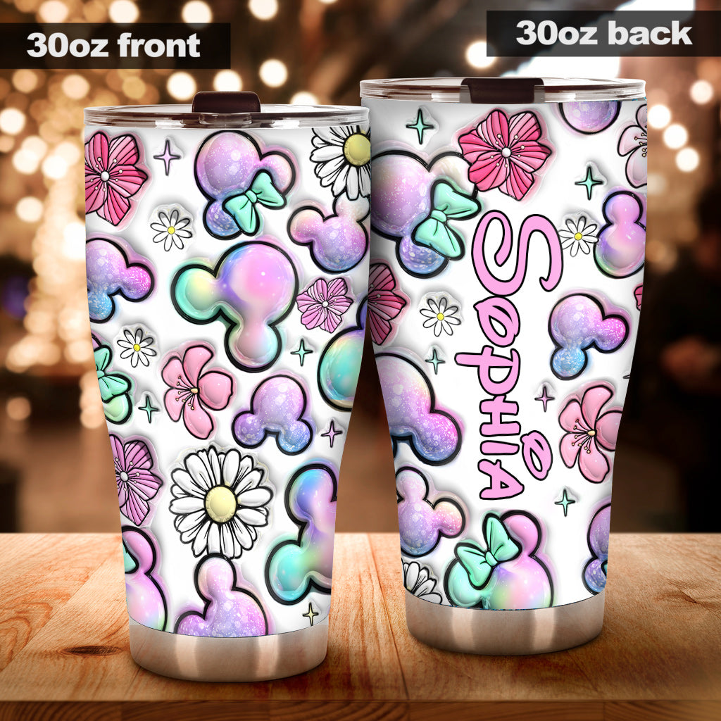 Puffy Mouse Ears - Personalized Mouse Tumbler