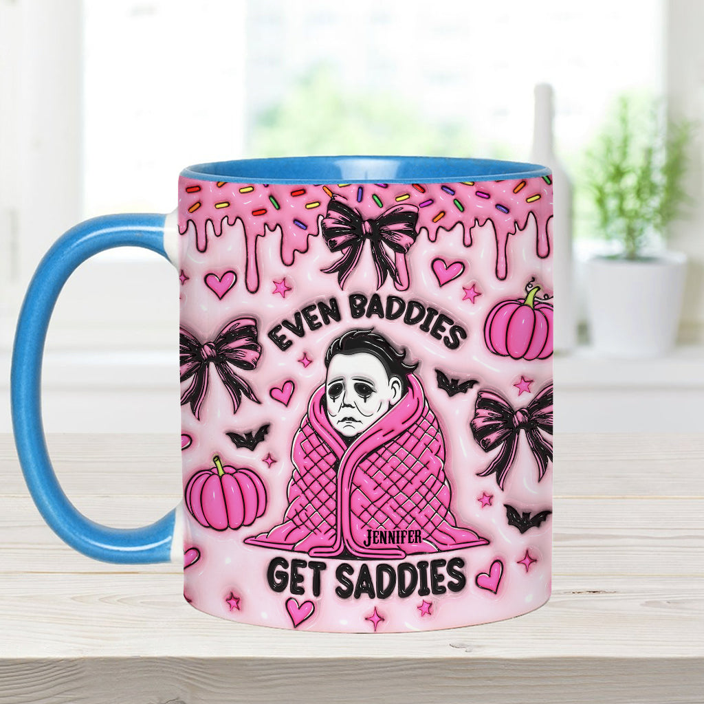 Even Baddies Get Saddies - Personalized Accent Mug