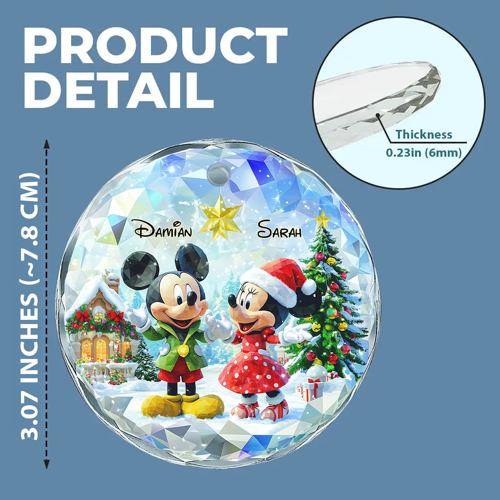You & Me We Got This - Personalized Couple Round Shaped Glass Ornament