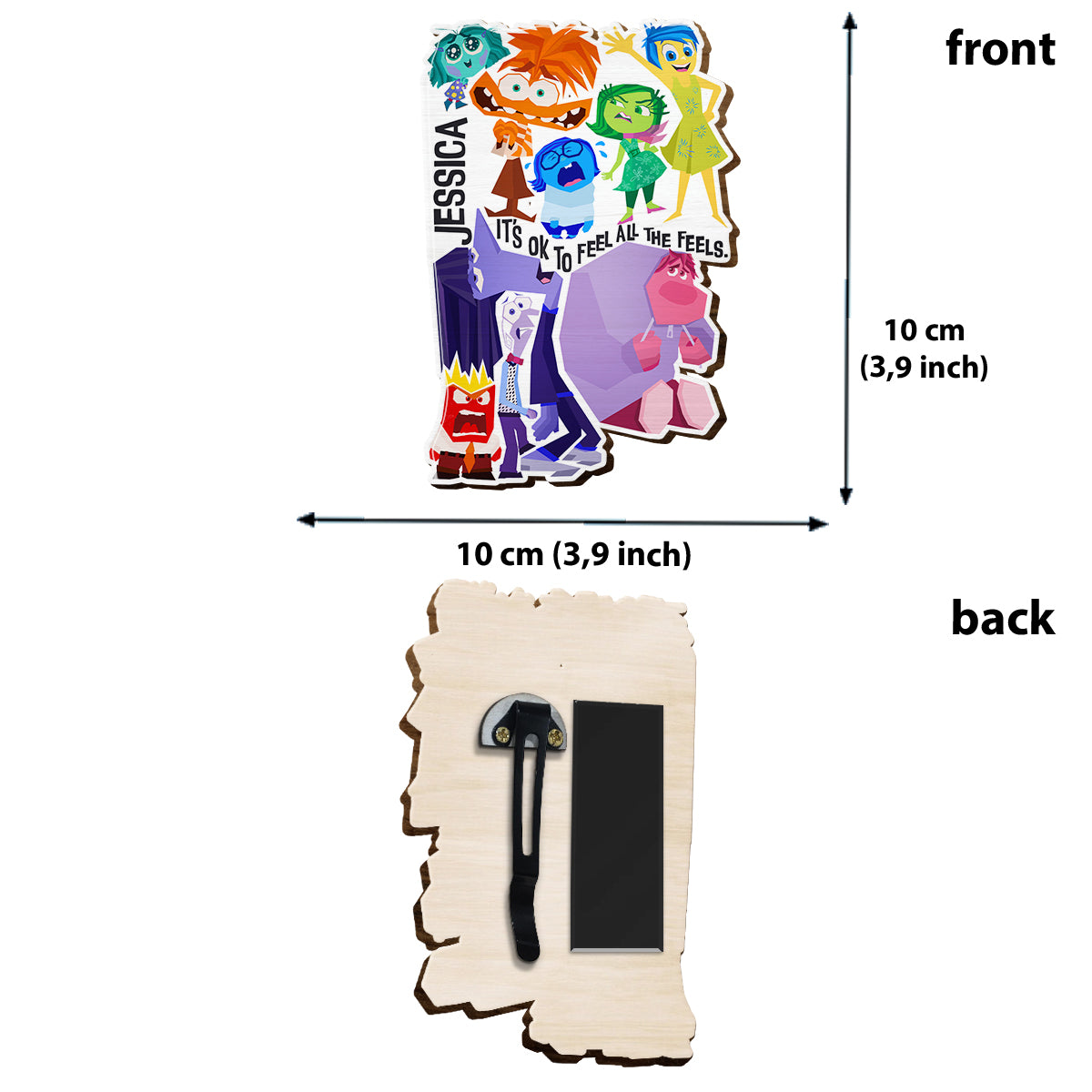 It's Ok To Feel All The Feels - Personalized Shaped Car Visor Clip