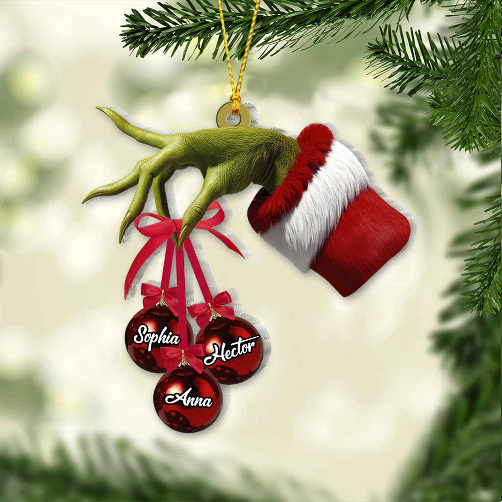 Merry Grinchmas - Personalized Family Ornament