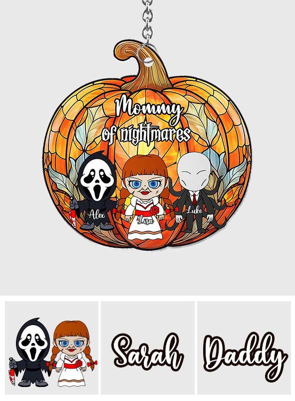 Mother of Little Monster Pumpkin - Personalized Mother Window Hanging Suncatcher Ornament