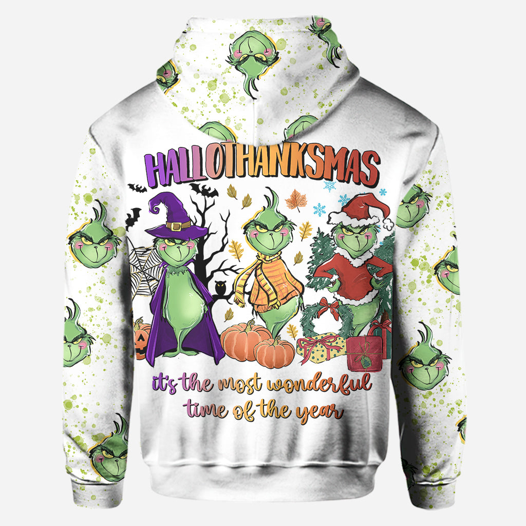 Happy Hallothanksmas - Personalized Stole Christmas Hoodie and Leggings