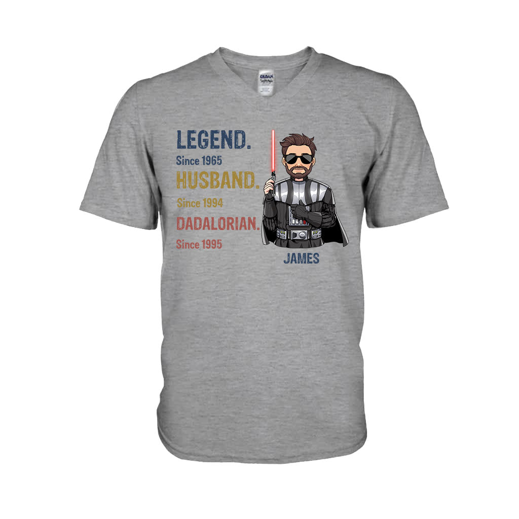 Legend Husband Dadalorian Papalorian - Personalized The Force T-shirt And Hoodie