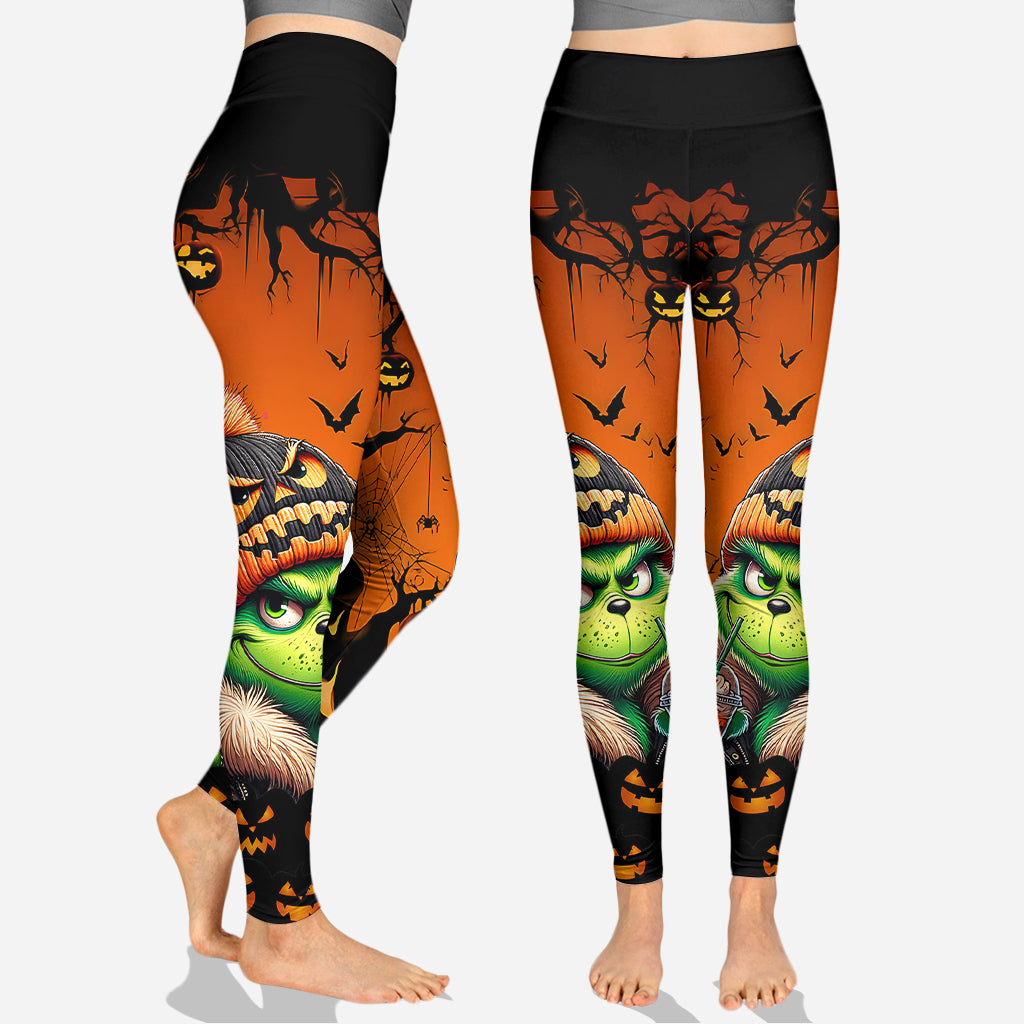 Green Halloween - Personalized Stole Christmas Hoodie and Leggings