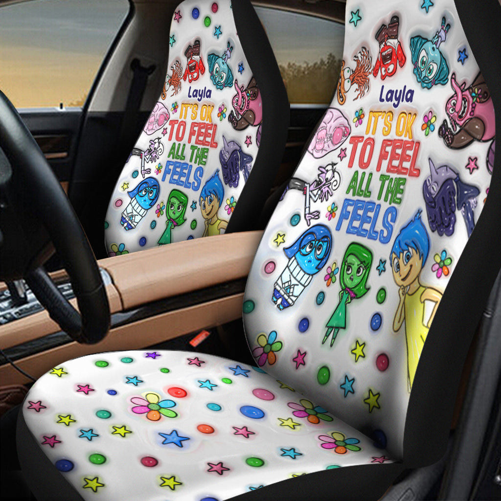 It's Ok To Feel All The Feels - Personalized Seat Covers