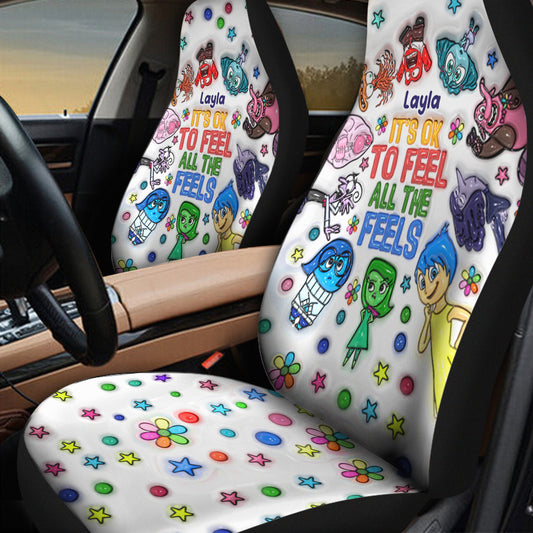 It's Ok To Feel All The Feels - Personalized Seat Covers
