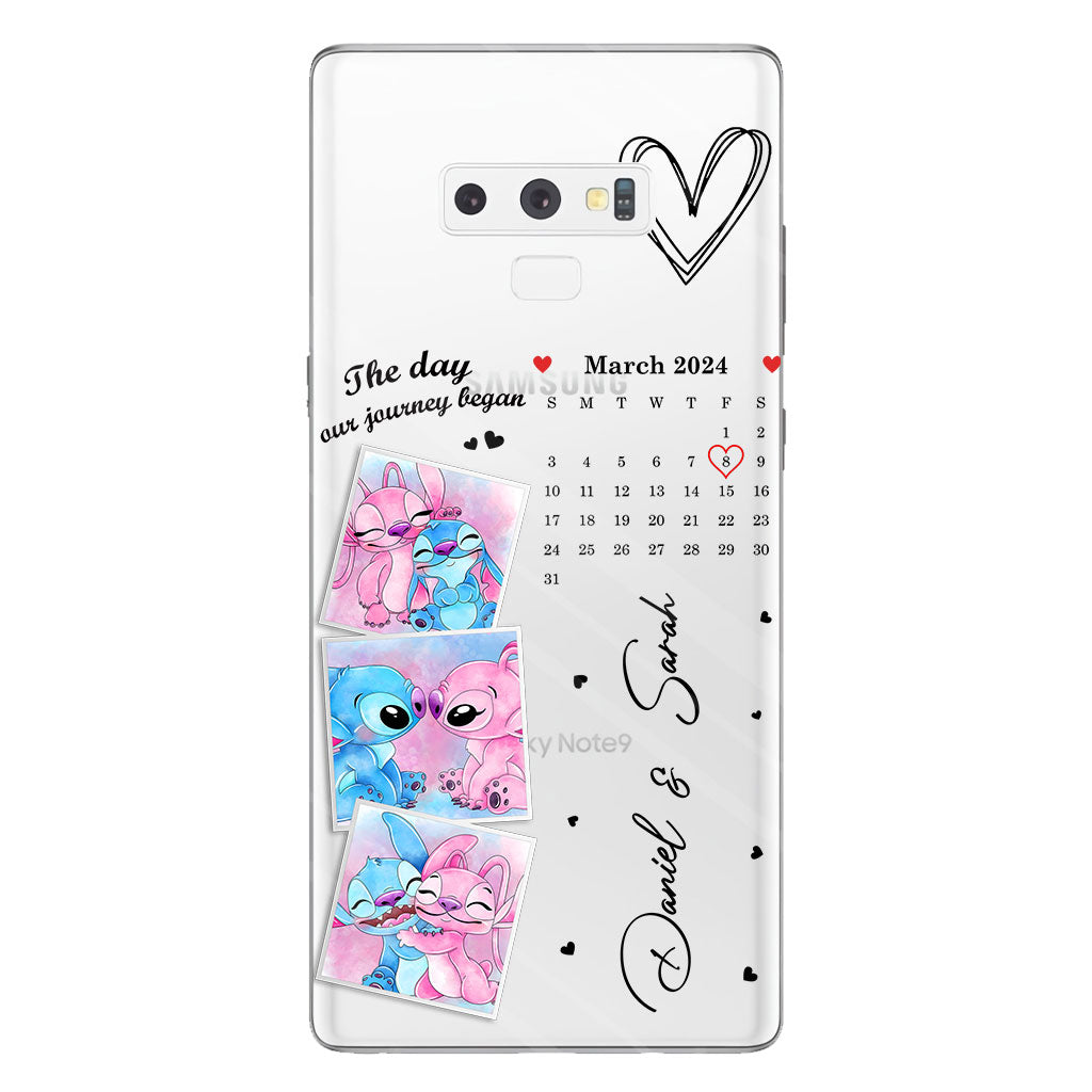 The Day Our Journey Began Ohana Calendar Custom - Personalized Ohana Clear Phone Case