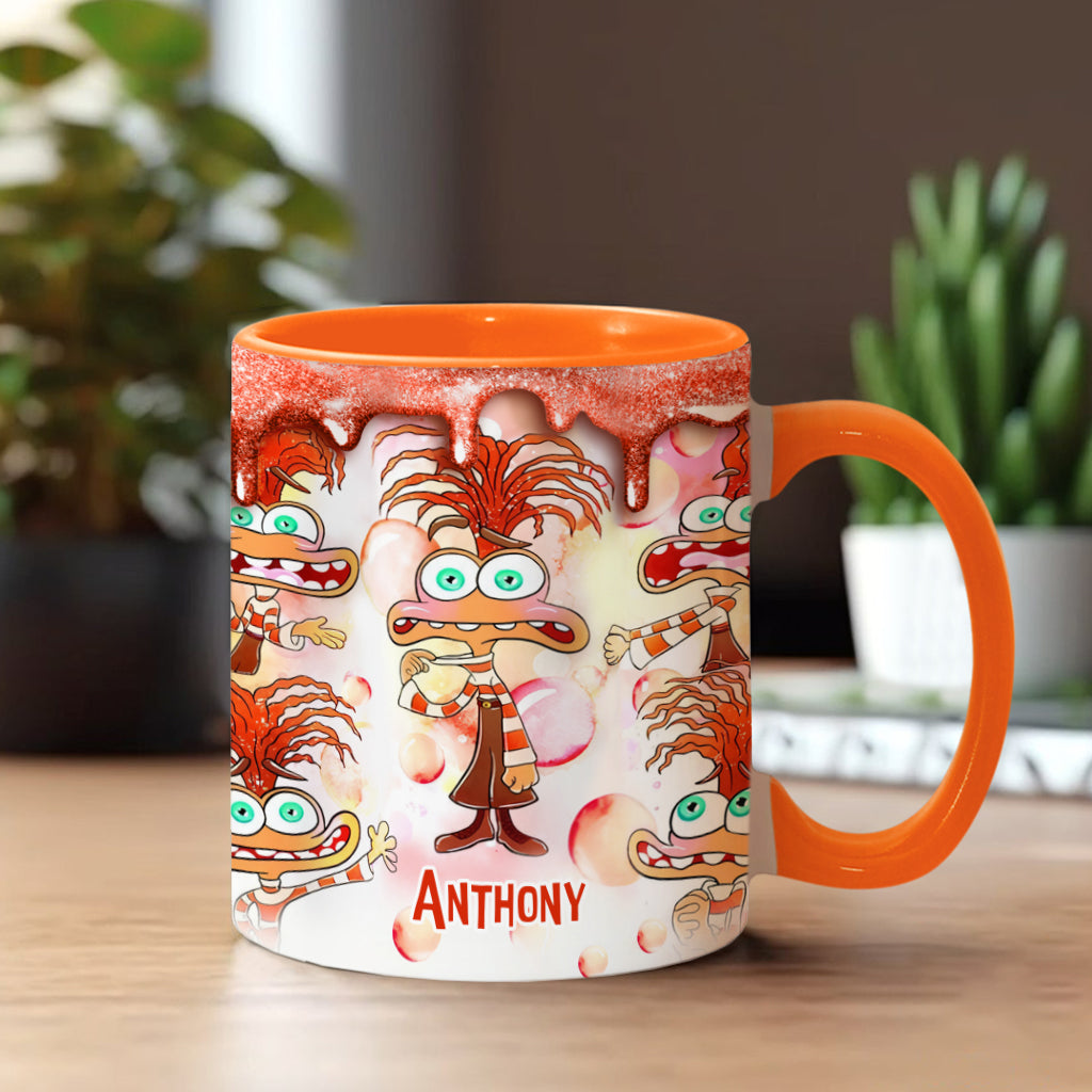 Joy Disgust Anger Sadness Fear Anxiety Envy Ennui Embarrassment - Personalized Accent Mug