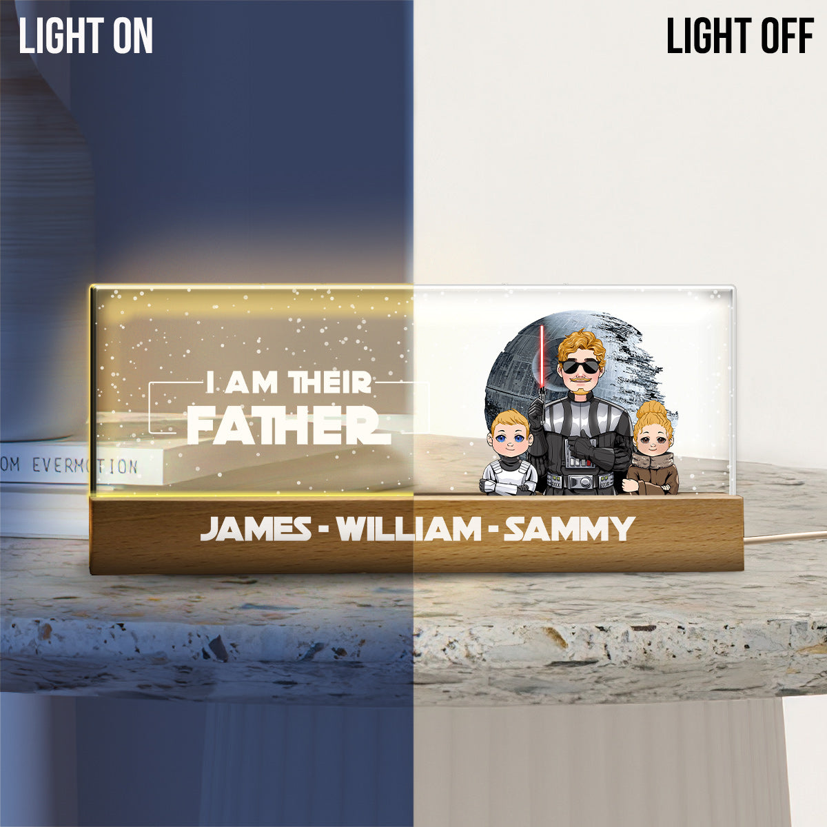 I Am Their Father - Personalized The Force Custom LED Night Light