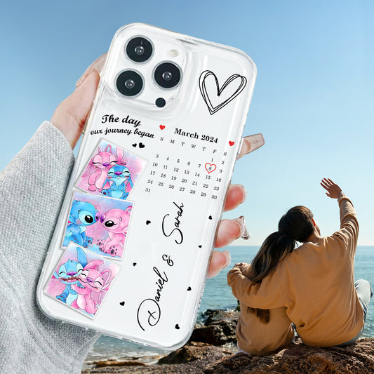 The Day Our Journey Began Ohana Calendar Custom - Personalized Ohana Clear Phone Case