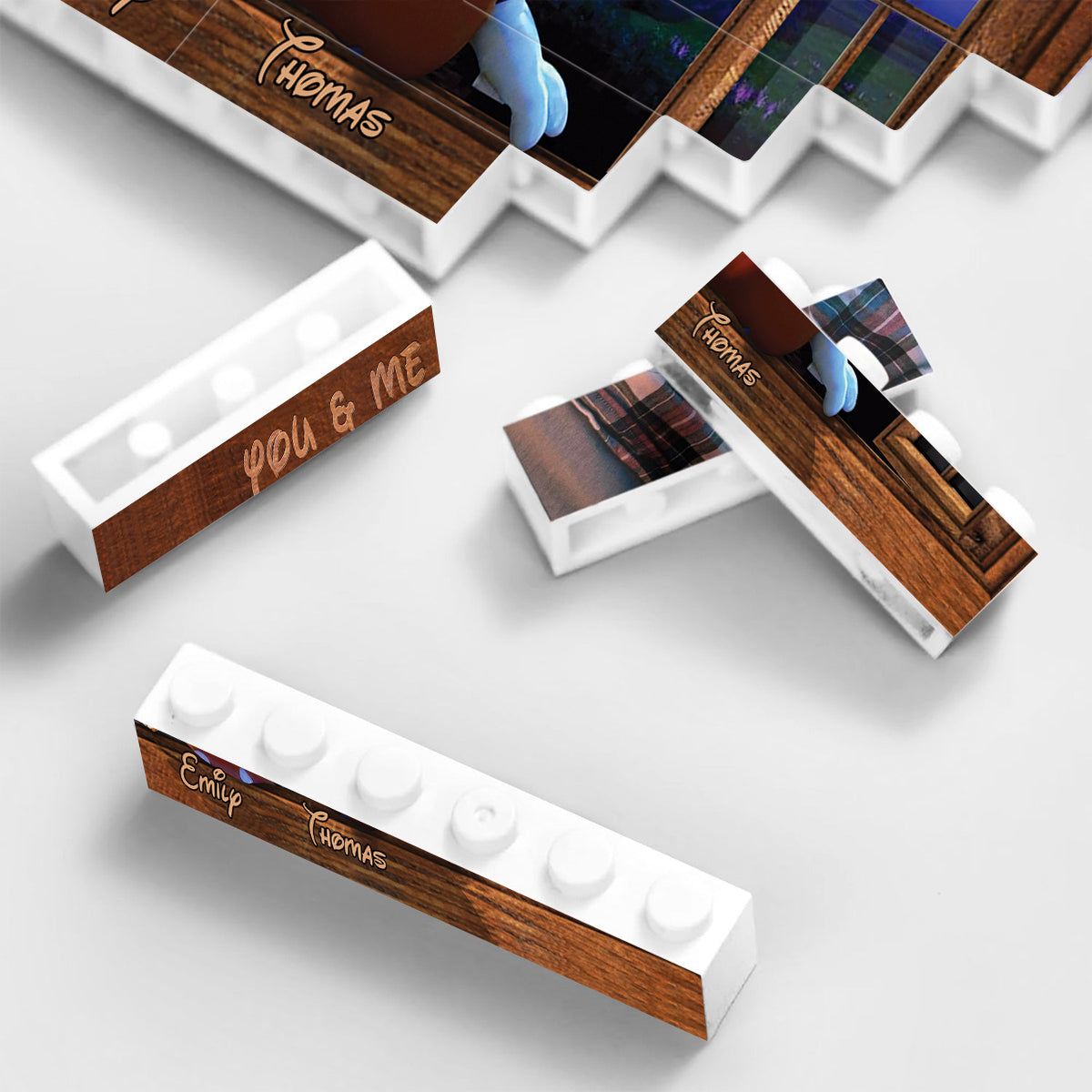 You And Me We Got This - Personalized Mouse One-sided Horizontal Rectangle Building Brick Blocks