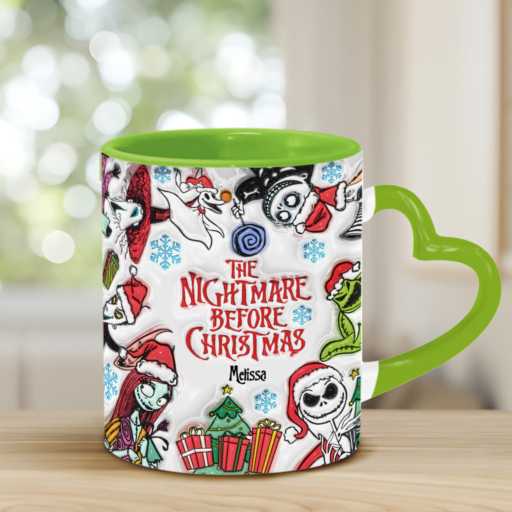 The Nightmare Before Christmas - Personalized Nightmare Heart Handle Mug