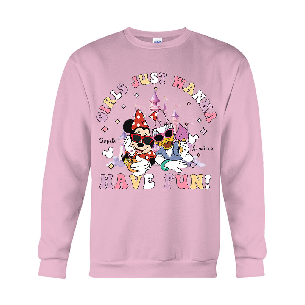 Girls Just Wanna Have Fun - Personalized Mouse T-shirt And Hoodie