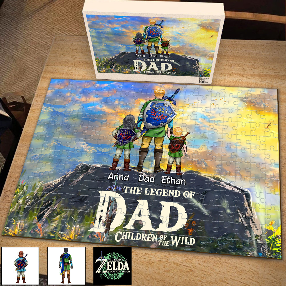 Legend Of Dad - Personalized The Hero's Legend Jigsaw Puzzle