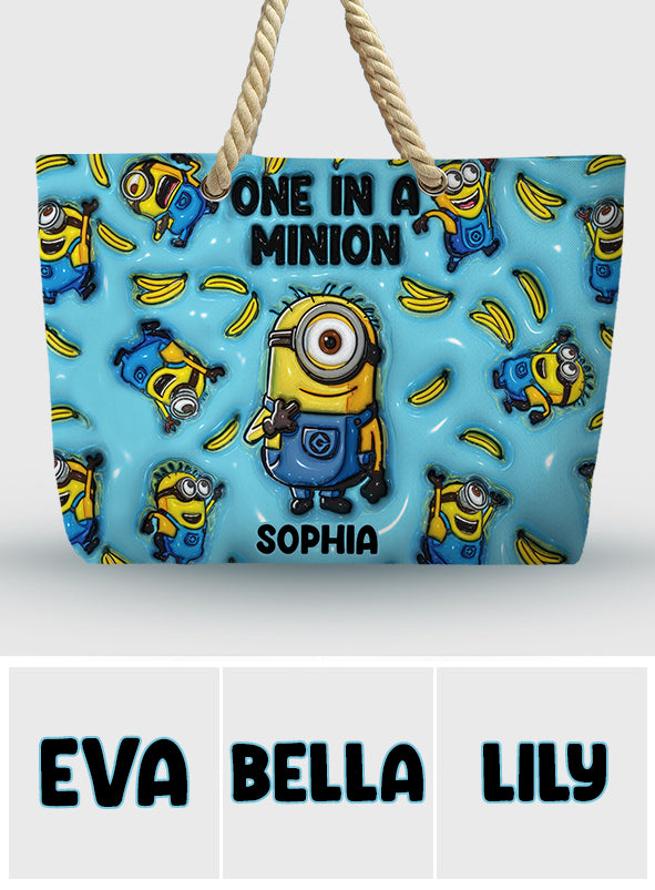 One In A Minion - Personalized Beach Bag