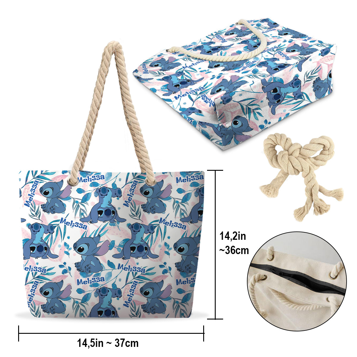 Ohana Summer Vibes - Personalized Ohana Beach Bag