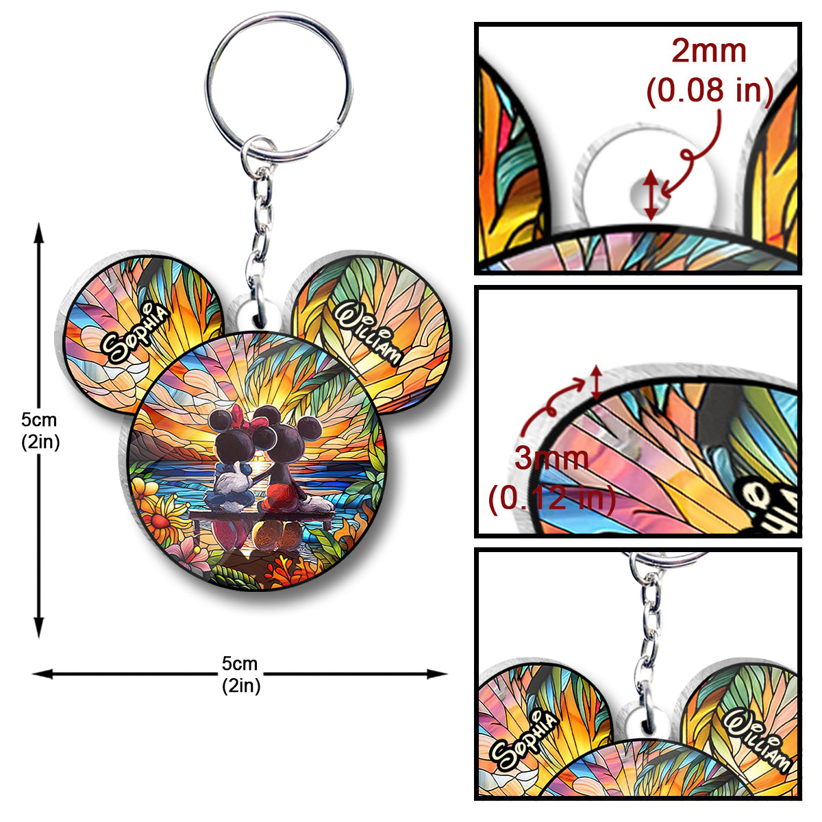 You And Me We Got This - Personalized Mouse Transparent Keychain