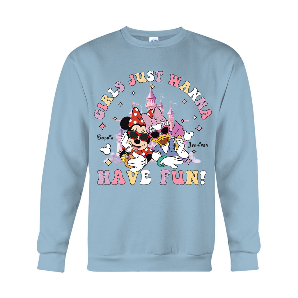 Girls Just Wanna Have Fun - Personalized Mouse T-shirt And Hoodie
