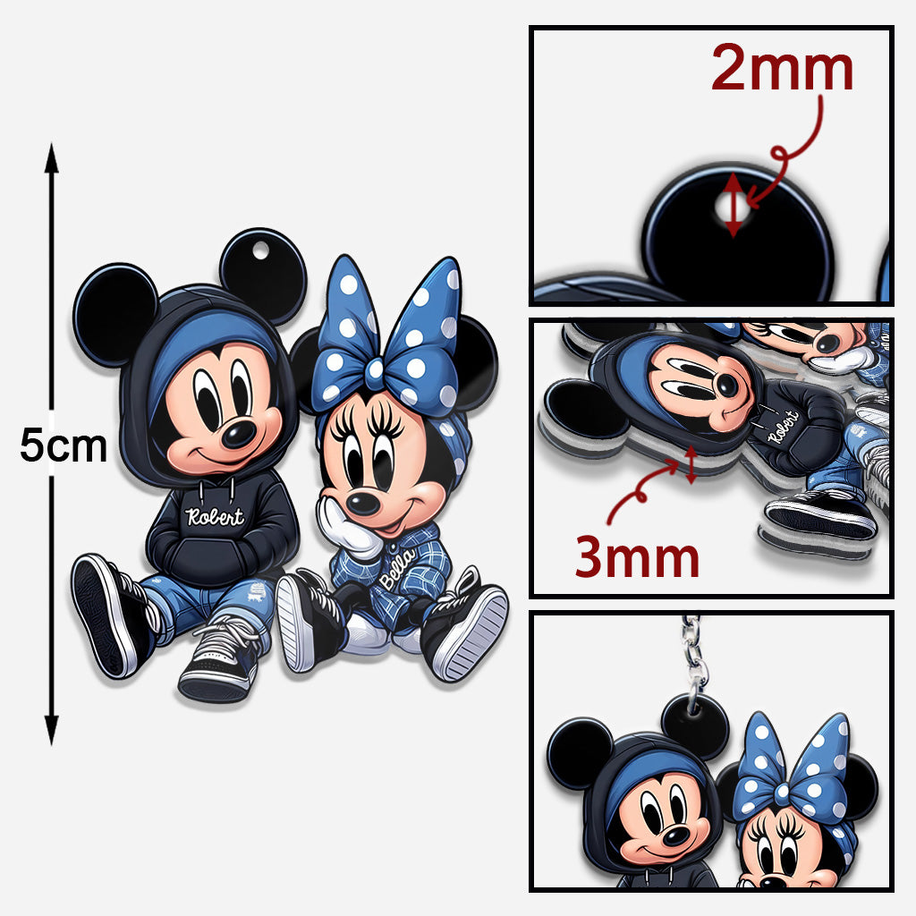 Chicano & Chicana Mouse - Personalized Mouse Keychain