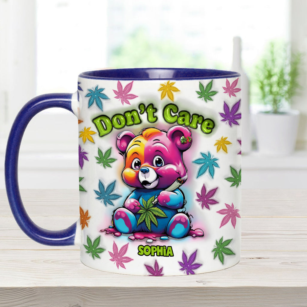Don't Care - Personalized Weed Accent Mug
